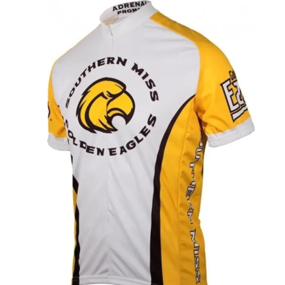 Adrenaline Promotions University of Southern Mississippi Golden Eagles Cycling Jersey/White/Yellow