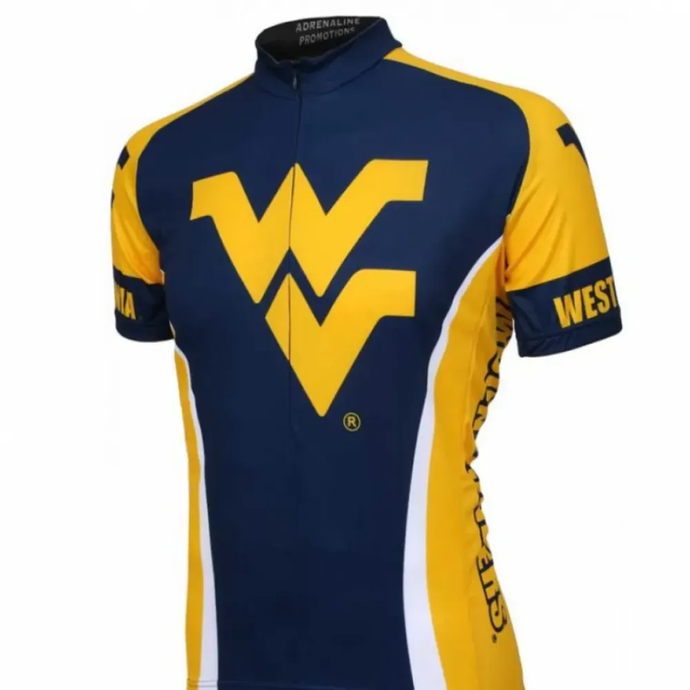Adrenaline Promotions WVU West Virginia University Mountaineers Cycling Jersey/Blue/Yellow