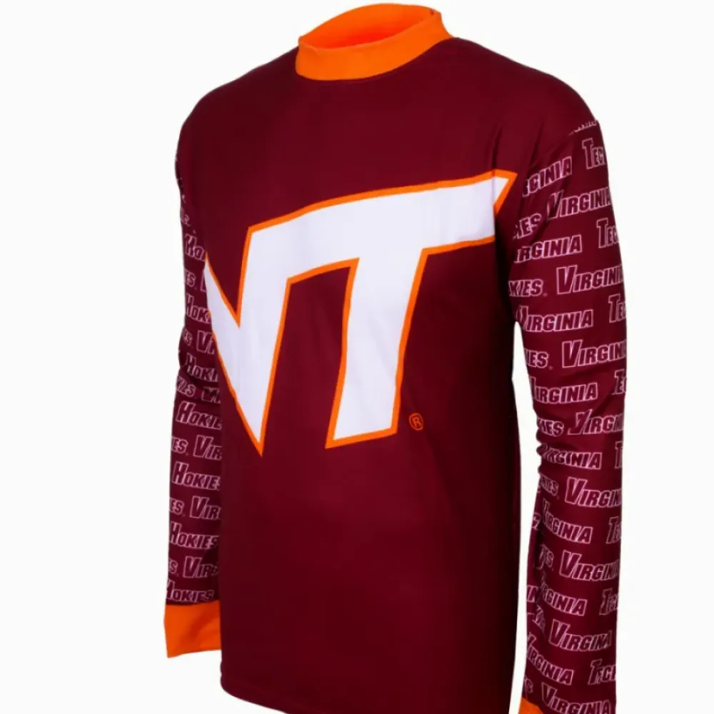 Virginia Tech Hokies Mountain Bike MTB Cycling Jersey/Maroon/Orange