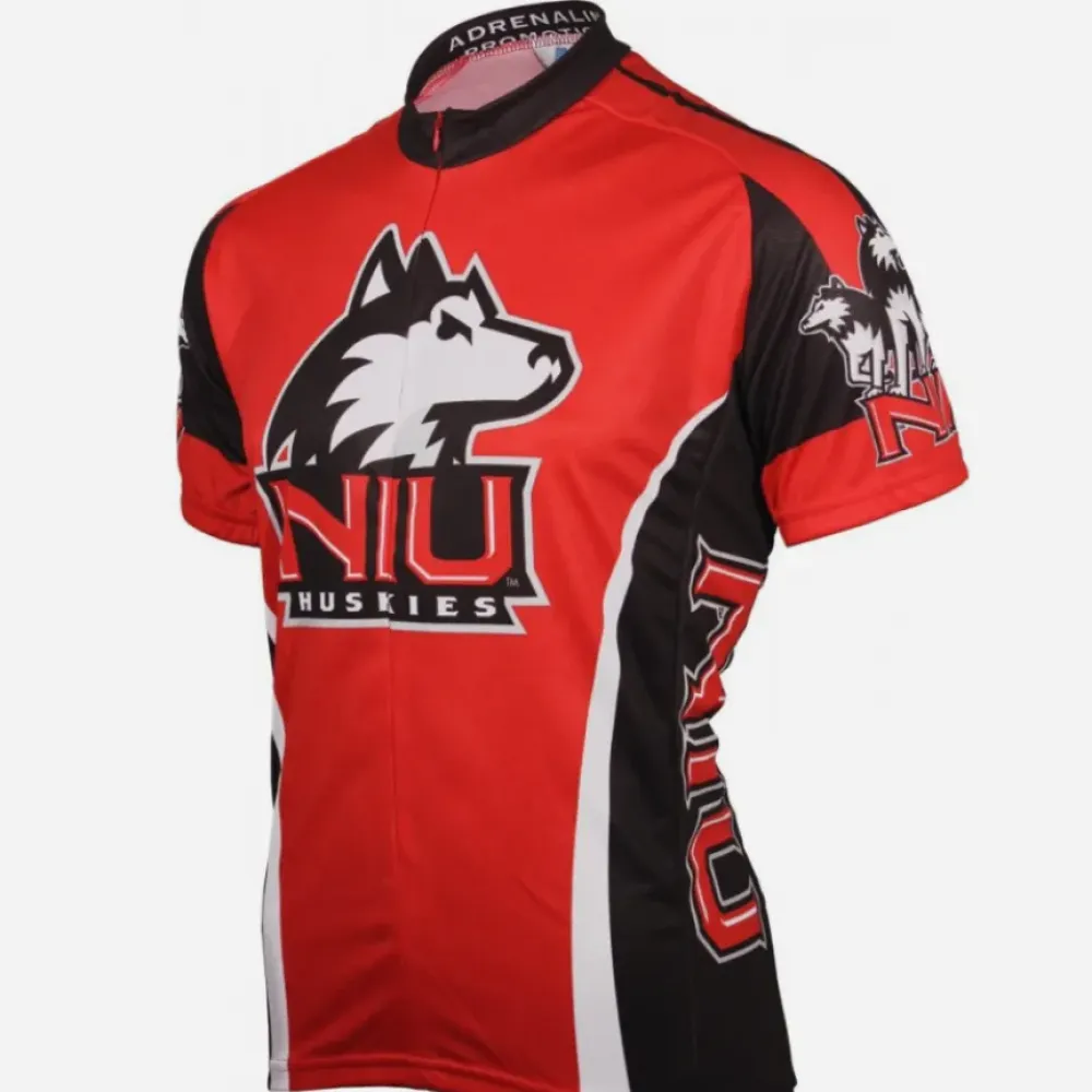 Adrenaline NIU Northern Illinois University Huskies Cycling Jersey/Red/Black/White