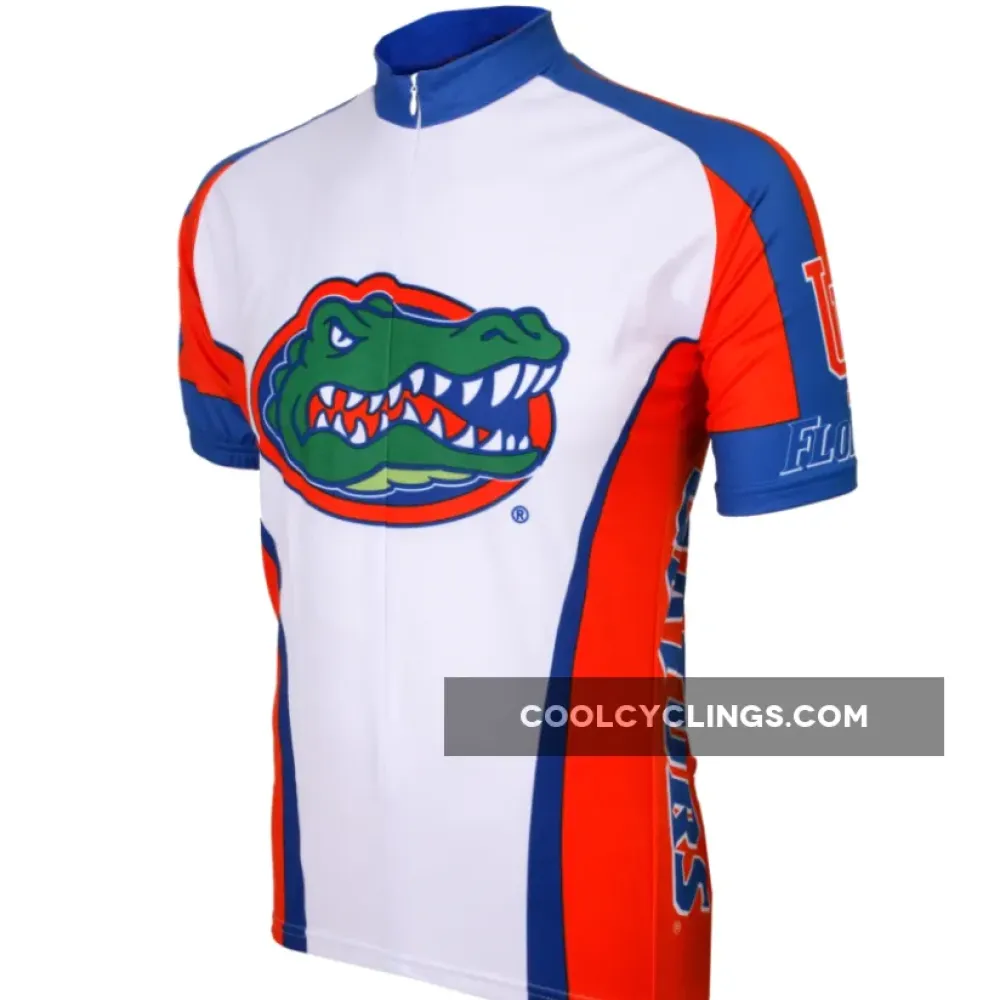 University of Florida Gators Cycling Jersey/White/Orange/Navy