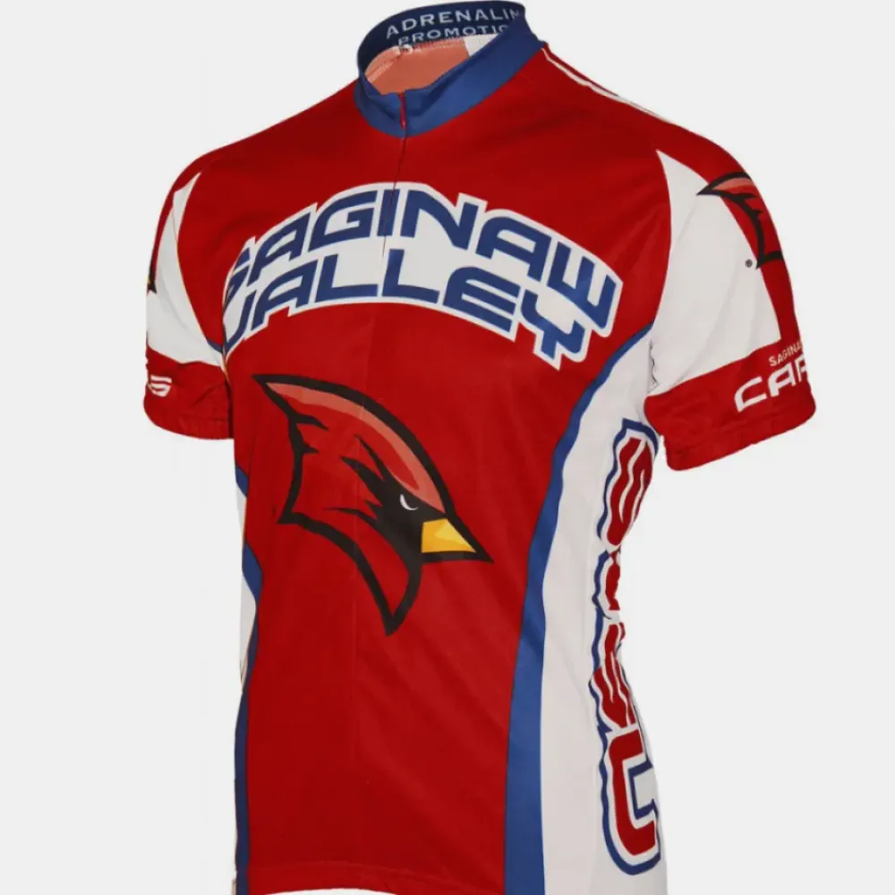 Adrenaline Promotions SVSU Saginaw Valley State University Cardinals Cycling Jersey/Red/White/Blue
