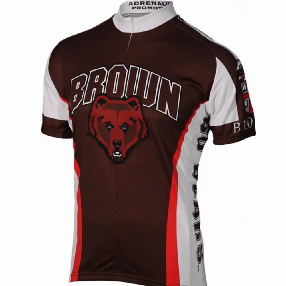 Brown University Bears Cycling Jersey/Brown/White/Red