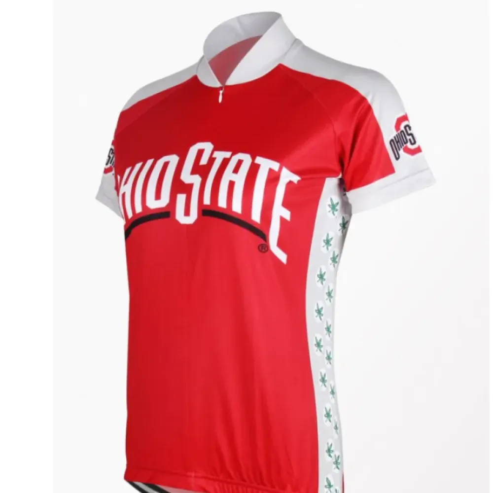 Ohio State Buckeyes Cycling Rashguard Jersey/Red/White