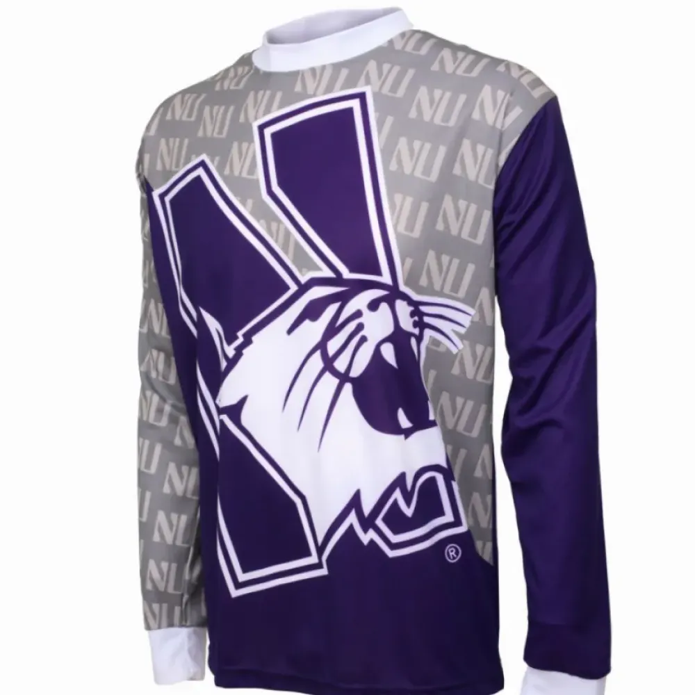 Northwestern University Wildcats Cycling Jersey/Purple/Grey/White