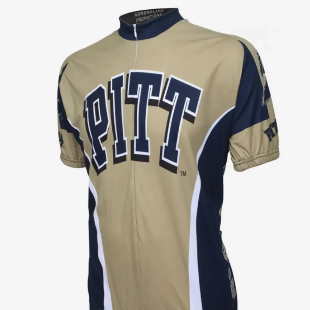 Adrenaline Promotions Pitt Cyber Jersey Cycling Kit for Men - Black/Navy/Gold