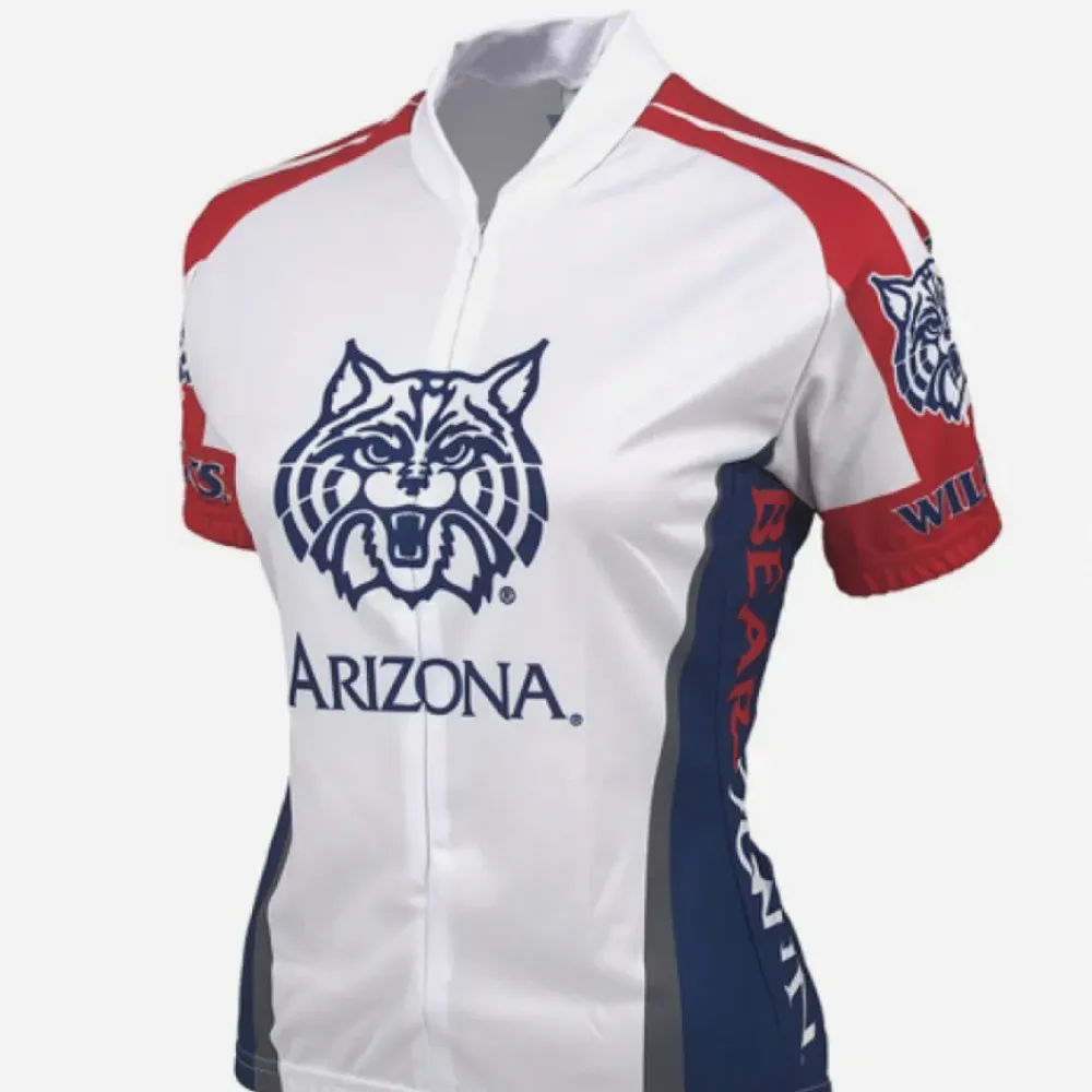University of Arizona Wildcats Cycling Jersey/White/Red/Navy