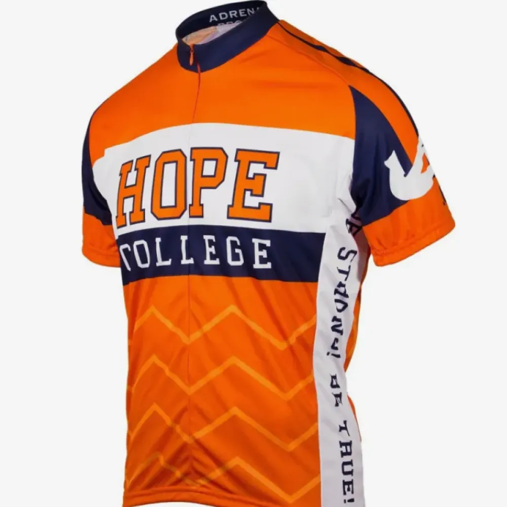 Adrenaline Hope College Cycling Jersey/Orange/White/Navy