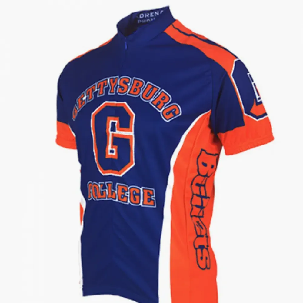 Gettysburg College Bullets Cycling Jersey/Navy/Orange