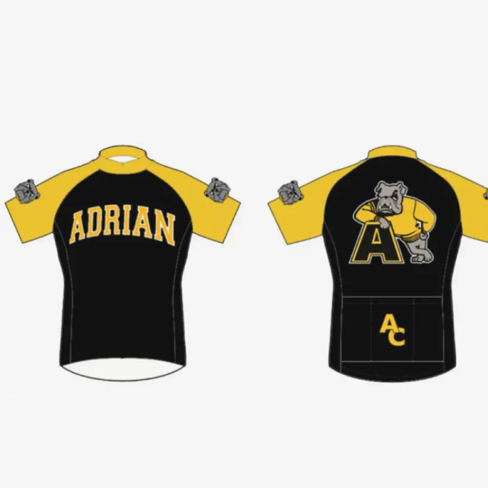 Adrian College Bulldog Cycling Jerseys - Women's & Men's Yellow/Black