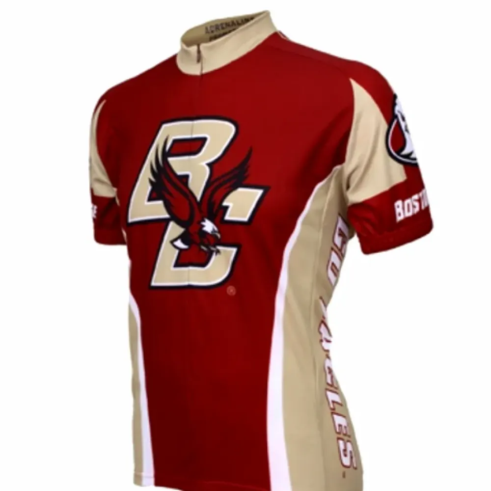 Boston College Eagles Cycling Jersey - Short Sleeve Maroon/Gold/White