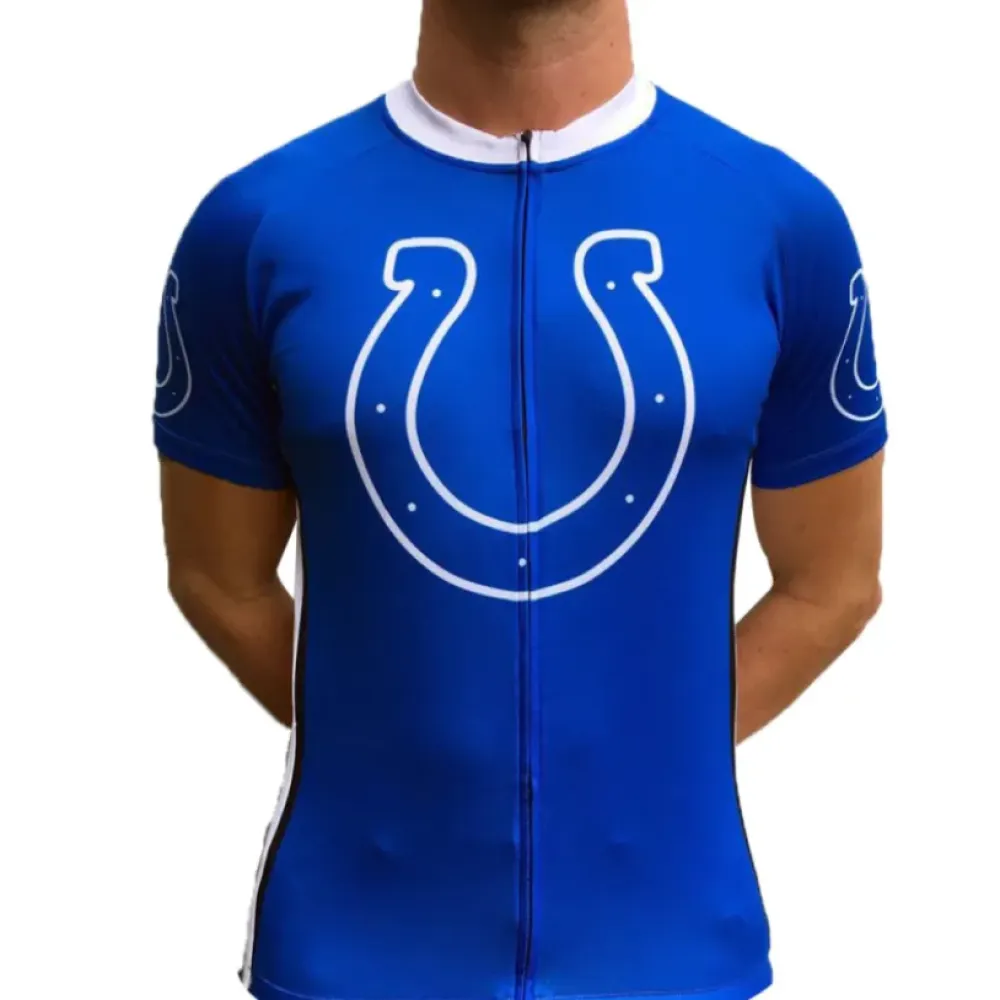 NFL Indianapolis Colts Short Sleeve Cycling Jersey Blue/White