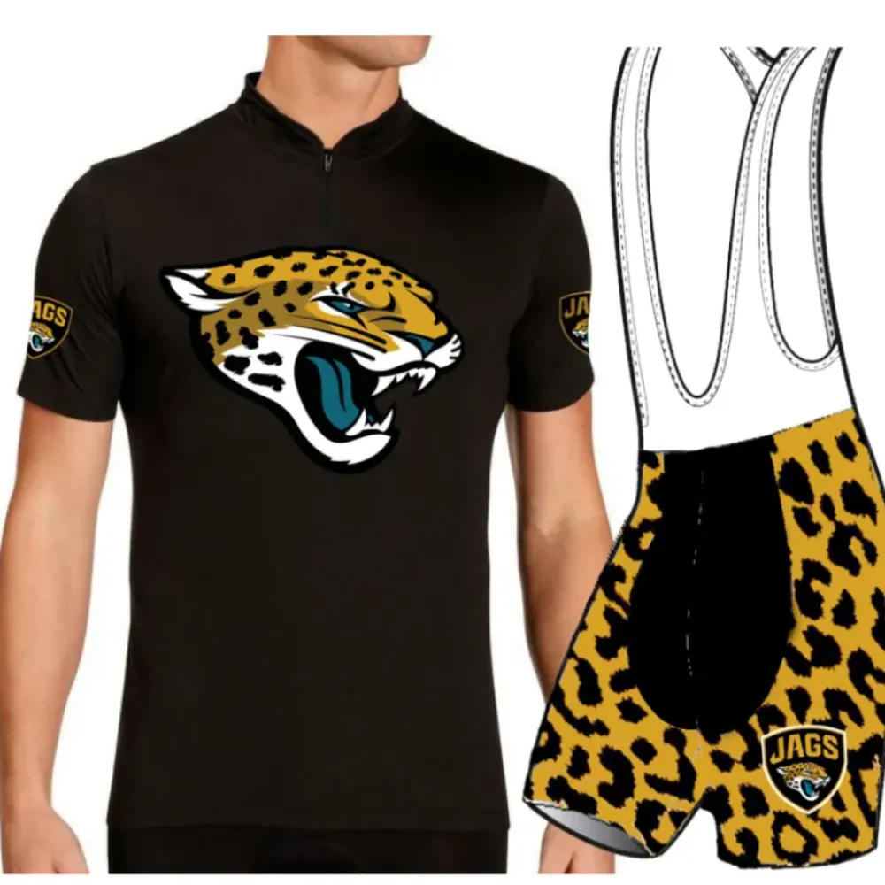 Jacksonville Jaguars Cycling Jersey/Black/Gold/White