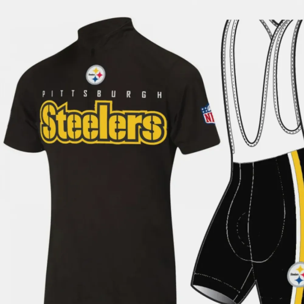 NFL Pittsburgh Steelers Cycling Jersey/Black/Yellow