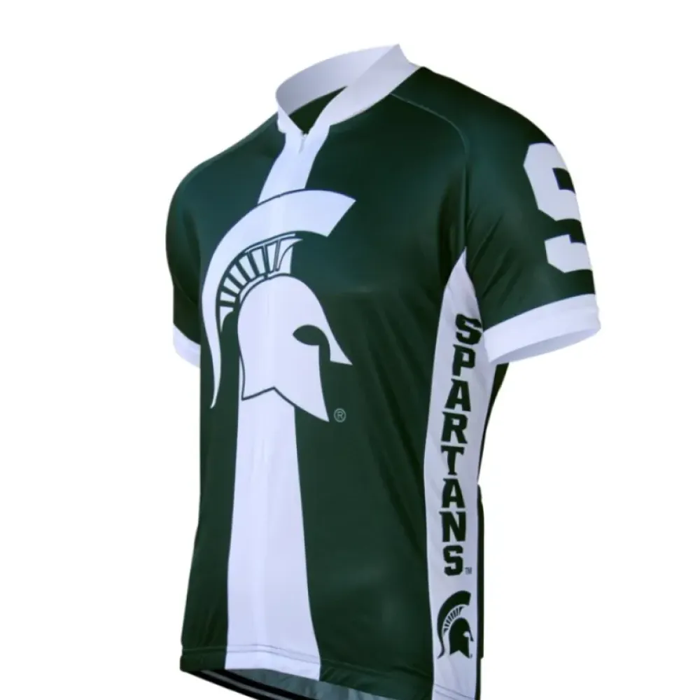 Michigan State Spartans Cycling Jersey/Green/White