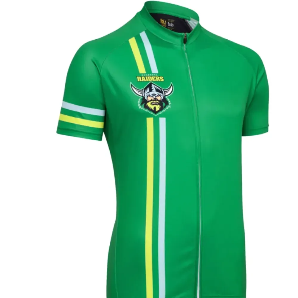 Canberra Raiders Cycling Jersey Green/Yellow/White