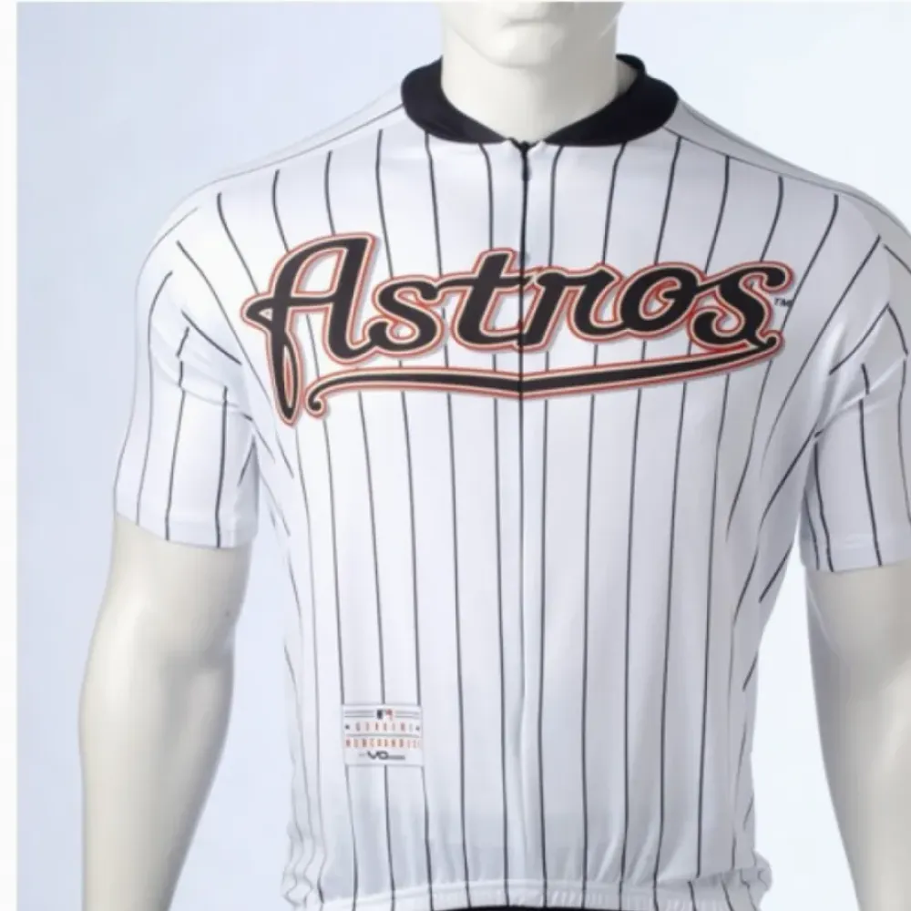 Houston Astros Cycling Jersey/White/Navy/Orange
