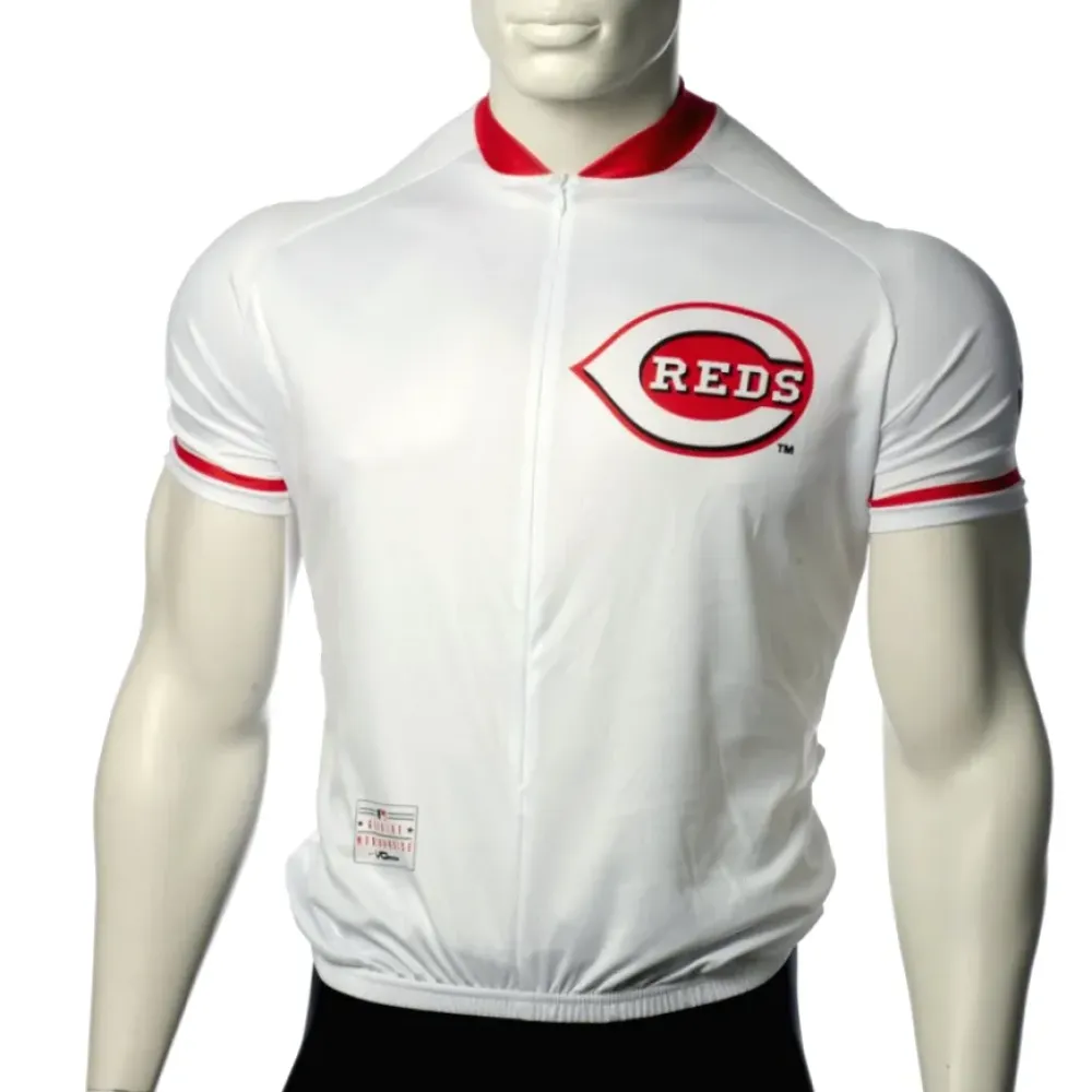 Cincinnati Reds Cycling Jersey Modern Classic Design White/Red