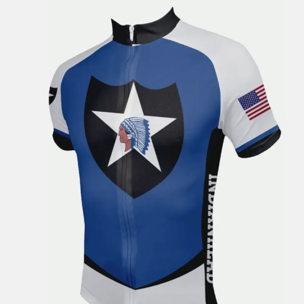 US Army Unit 2nd Infantry Division Cycling Jersey/Blue/White/Black