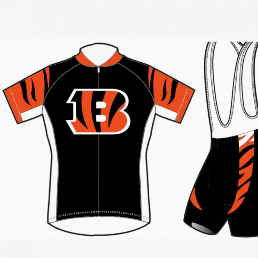 NFL Cincinnati Bengals Cycling Jerseys (bib) shorts Black/Orange