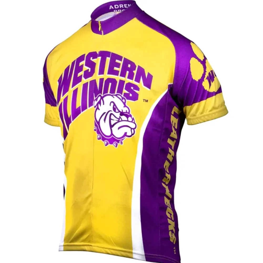 Leathernecks Western Illinois Cycling Jerseys - Navy/Gold/Purple