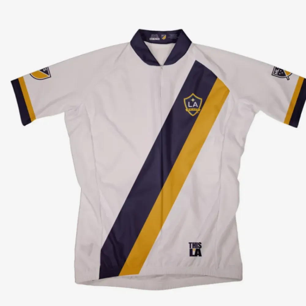 LA Galaxy Cycling Jersey White/Gold/Black