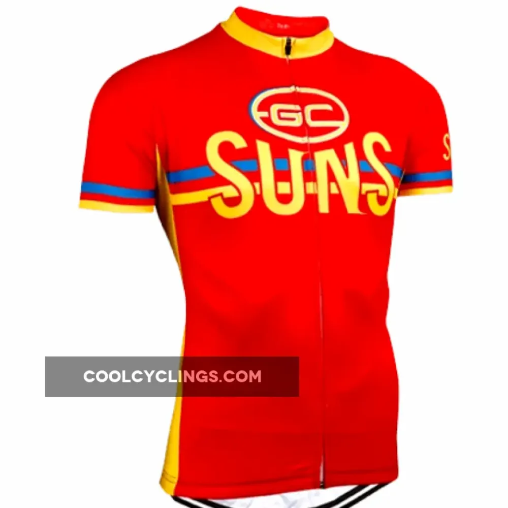 Gold Coast Suns Cycling Jersey Women Tech Fabric Red/Yellow/Blue