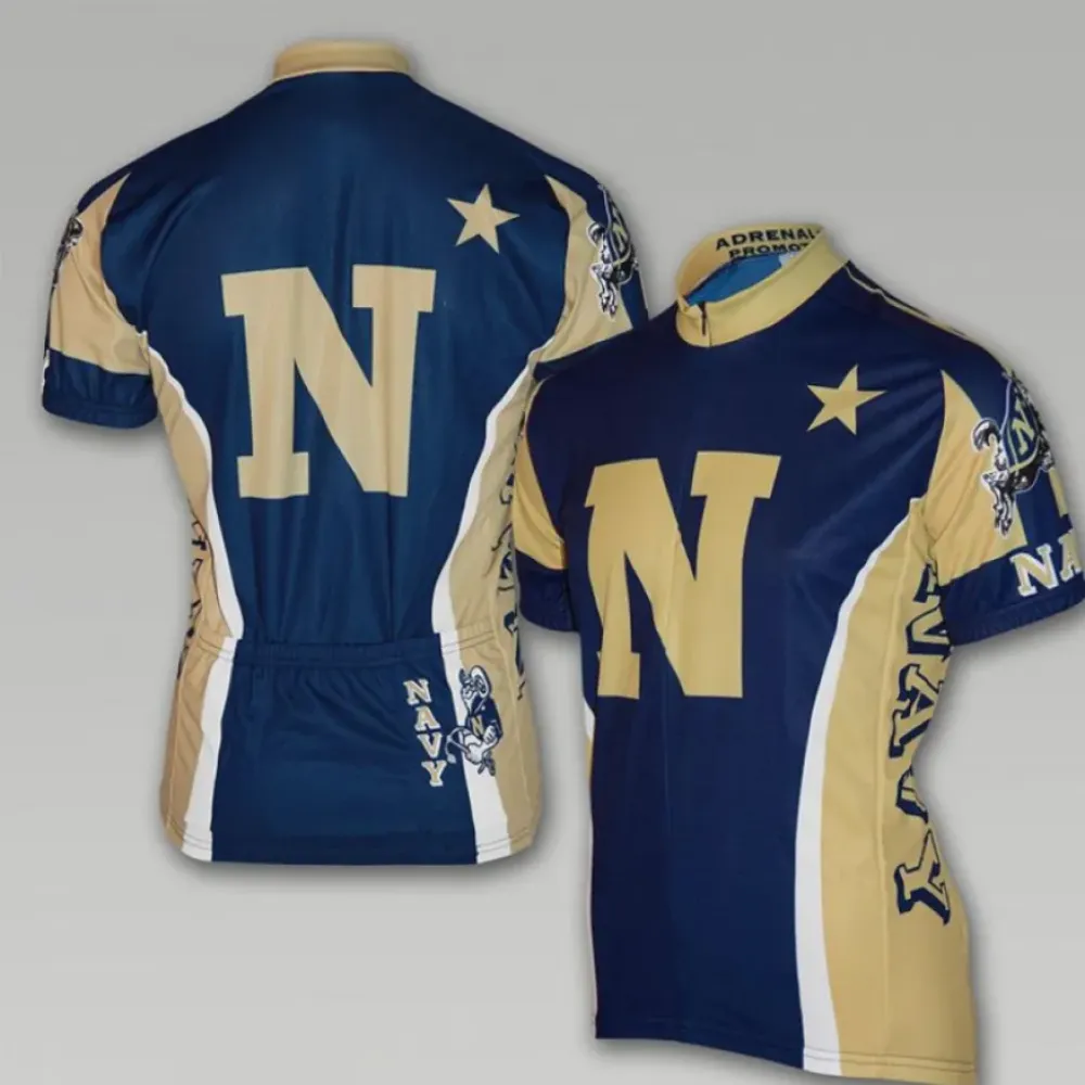 NCAA USNA Annapolis Navy Midshipmen Cycling Jersey/Navy/Gold/White
