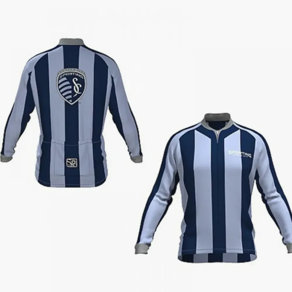 Sporting Kansas City Long Sleeve Cycling Jersey/Blue/White