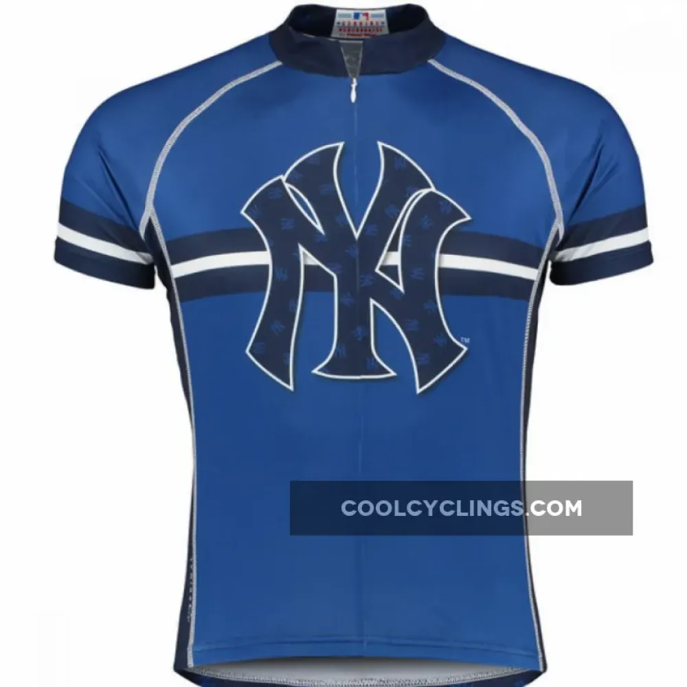 MLB New York Yankees Cycling Jersey Blue/White/Navy