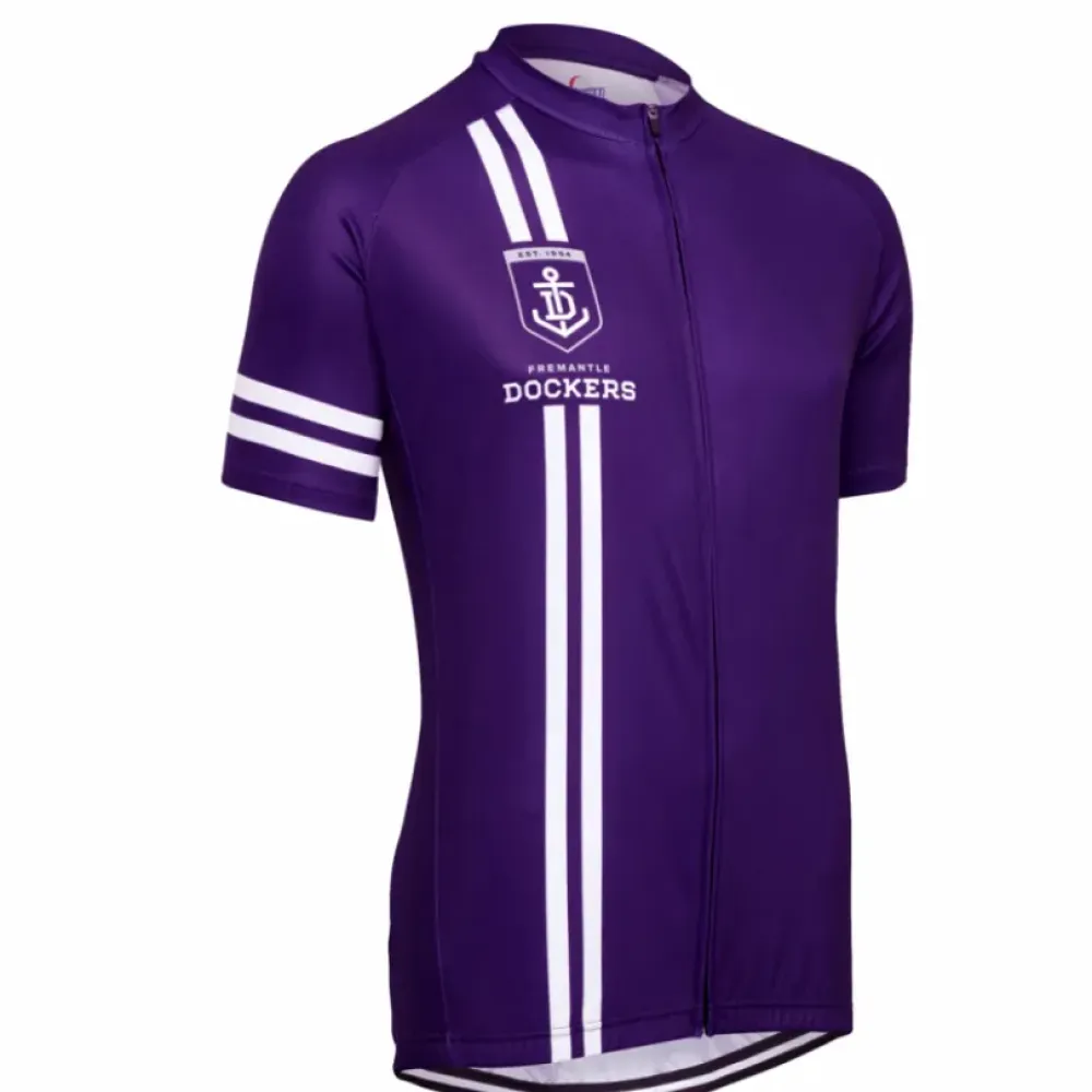 Fremantle Dockers Mountain and road bike Short Sleeve Cycling Jerseys Purple/White