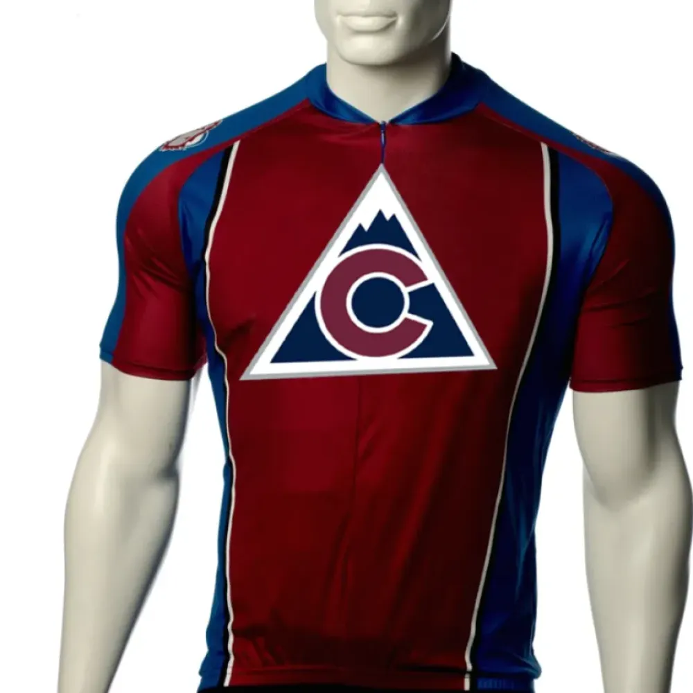 Colorado Avalanche Cycling Jersey - Short Sleeve/Red/Navy
