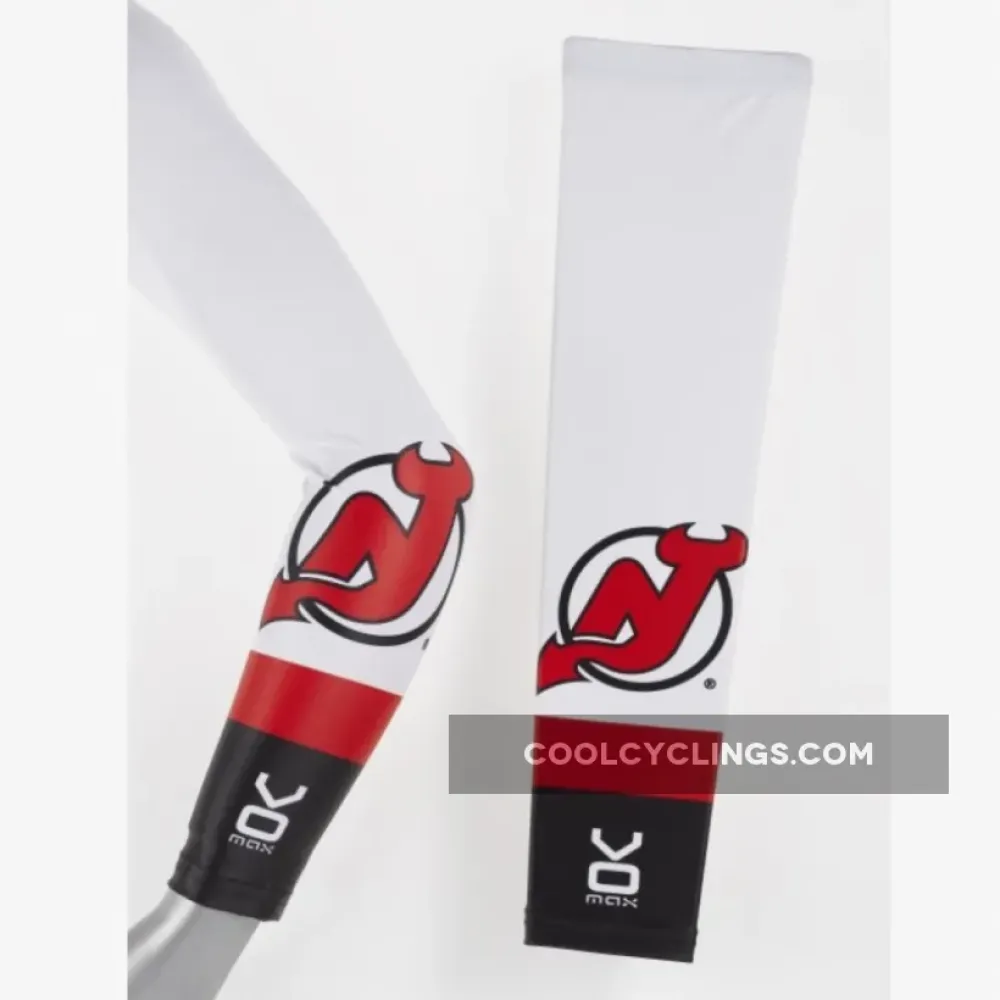 KOMAX Cycling Arm Warmers NHL New Jersey Devils White/Red/Black