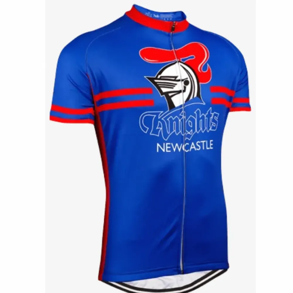 Newcastle Knights Short Sleeve Cycling Jersey/Blue/Red