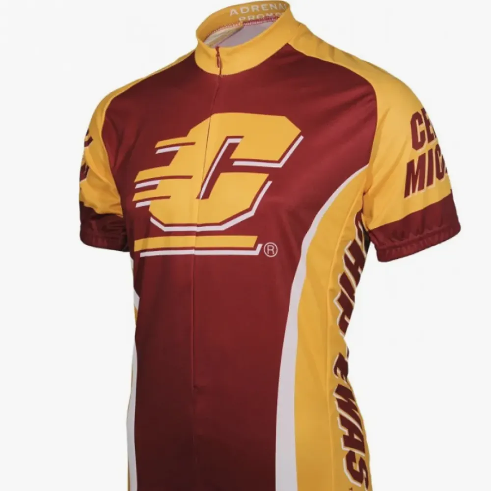 Shimano Central Michigan Cycling Jersey Burgundy/Gold/White