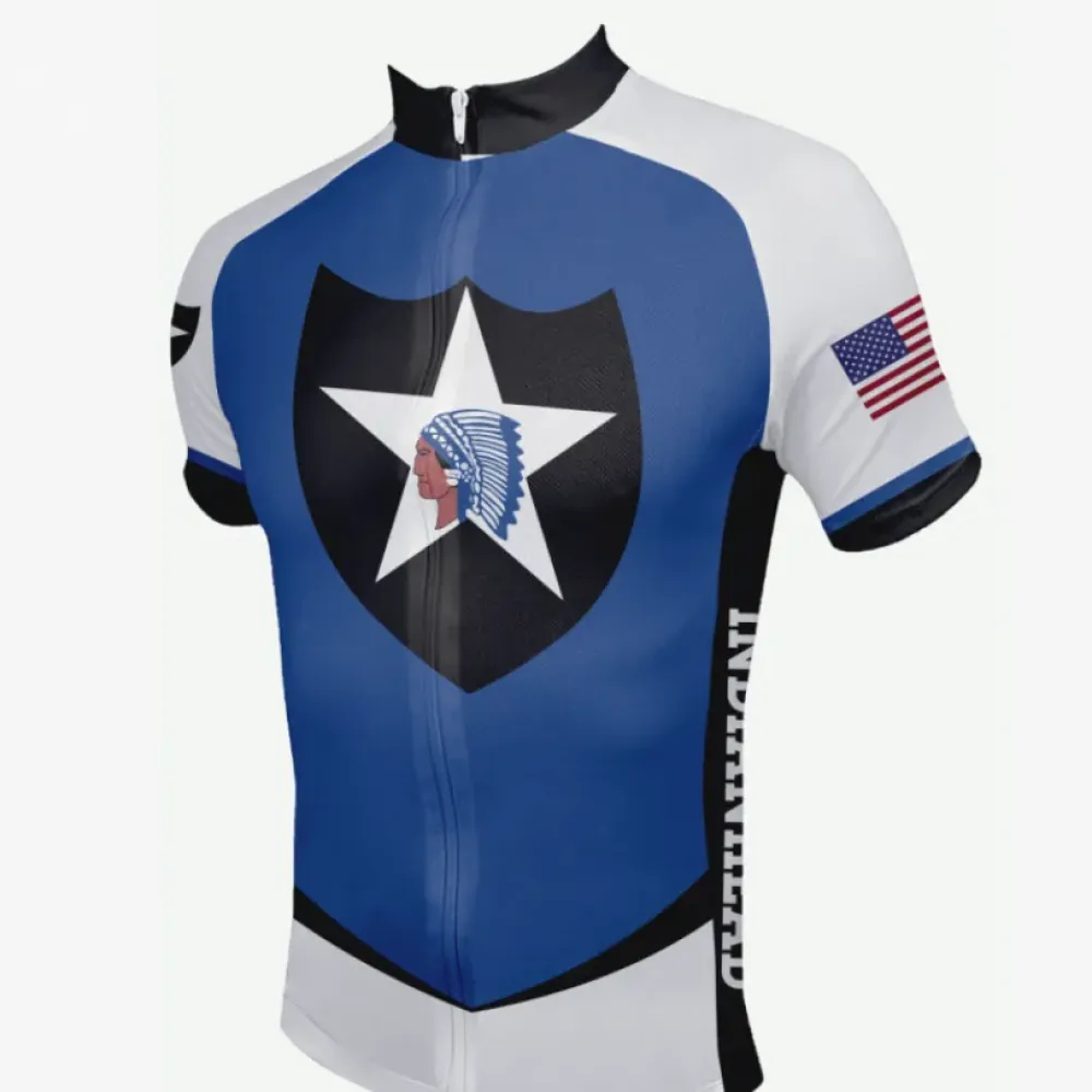 US Army Unit 2nd Infantry Division Cycling Jersey/Blue/White/Black