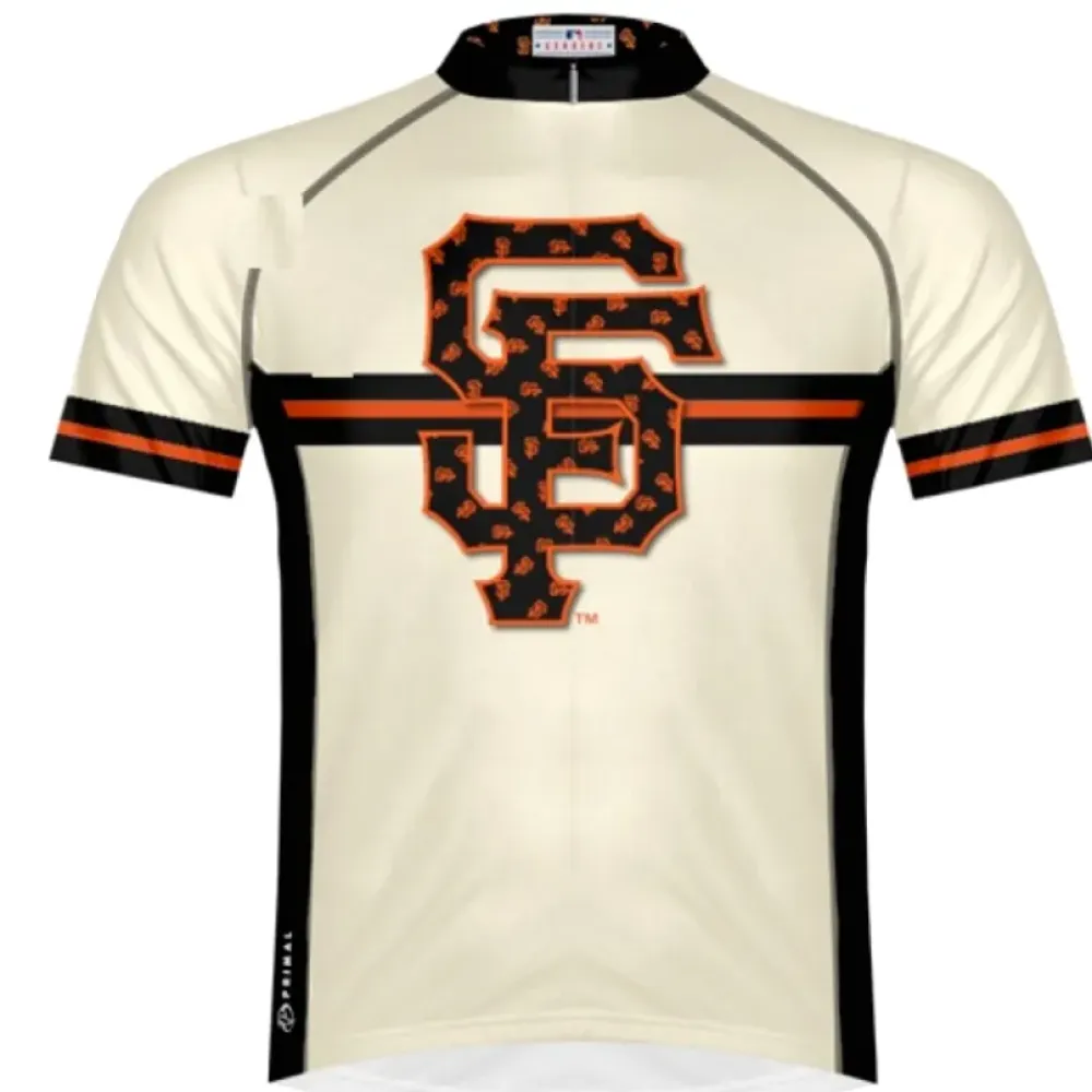 Primal San Francisco Giants Cycling Jersey - Mint Cream/Black/Orange