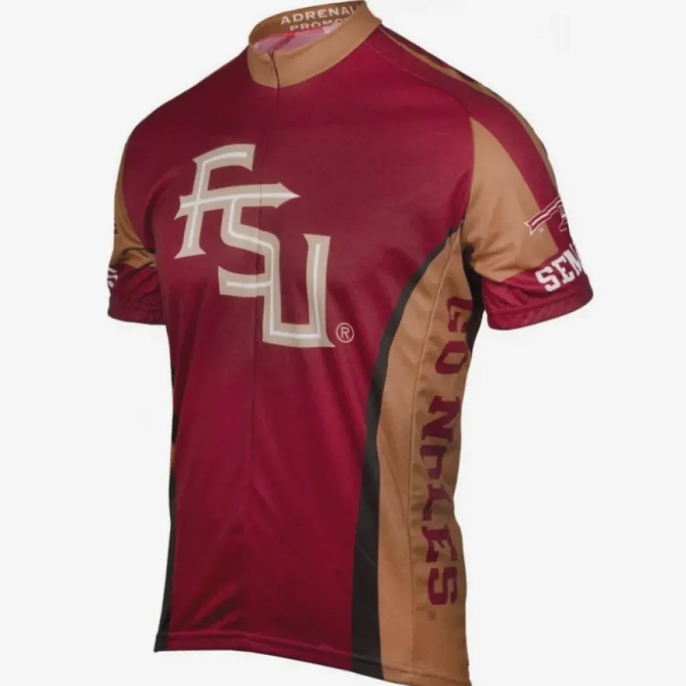 Adrenaline Promotions Florida State Seminoles Cycling Jersey - Official Design Maroon/Brown
