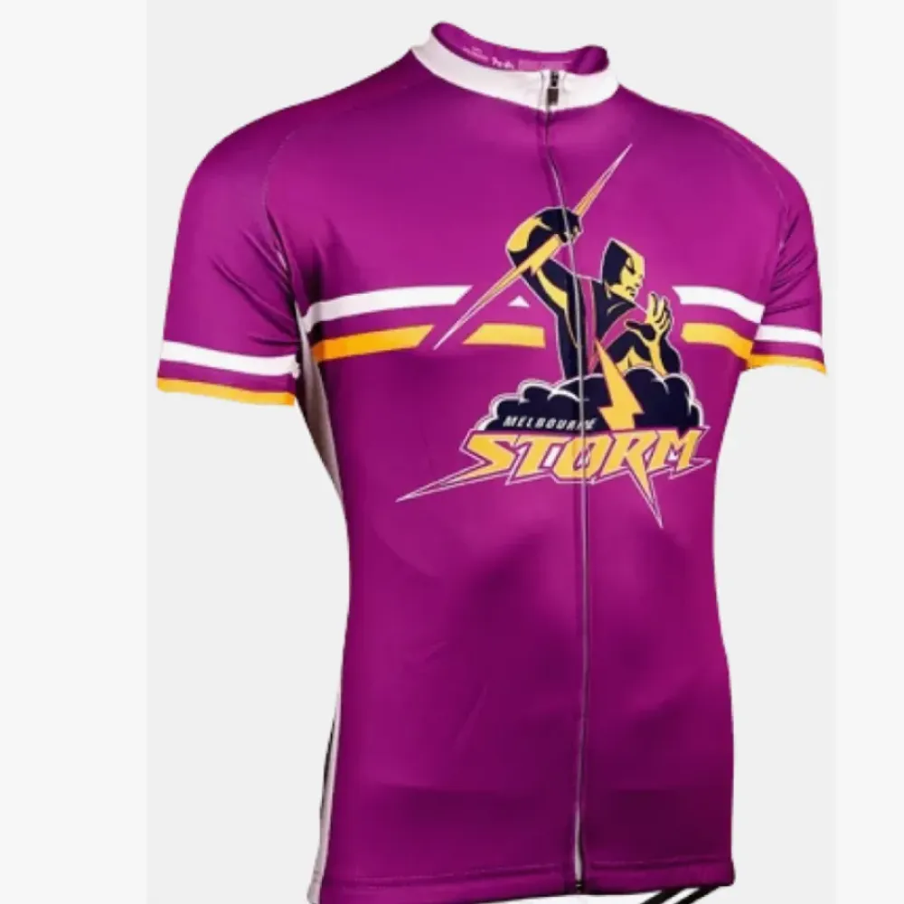 Melbourne Storm Cycling Jersey @ NRL Pro Team Ones Purple/Gold/White