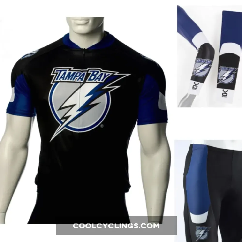 Tampa Bay Lightning Cycling Jersey, Bib Shorts & Arm Warmers Set