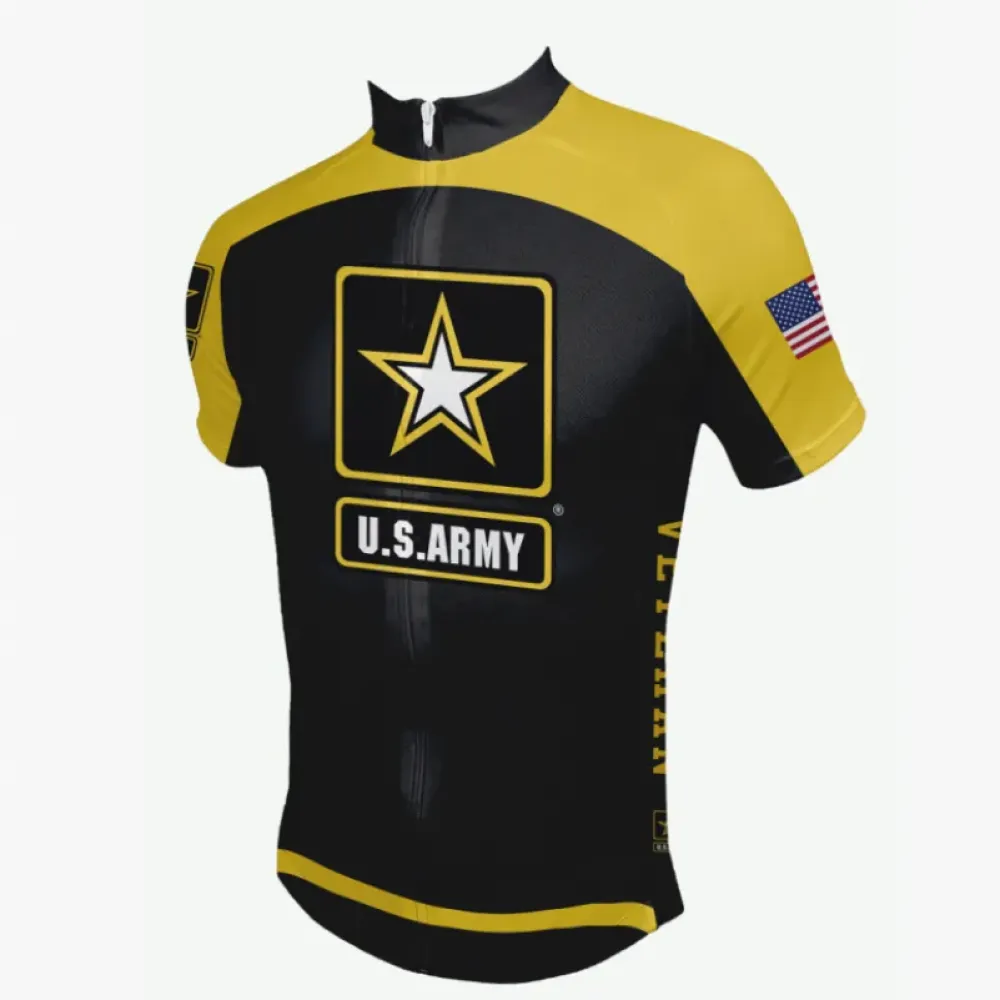 US Army Veteran Cycling Jersey/Black/Yellow