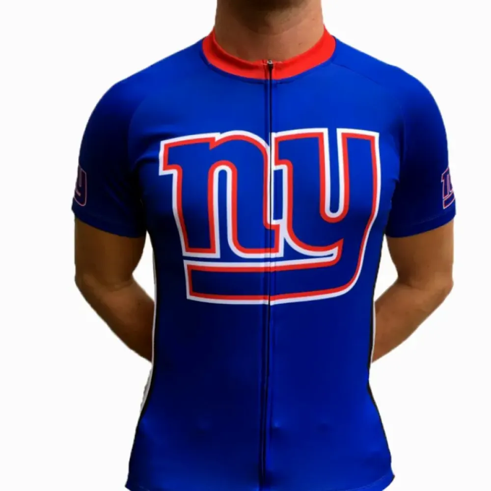 NFL New York Giants Short Sleeve Cycling Jersey/Blue/Red