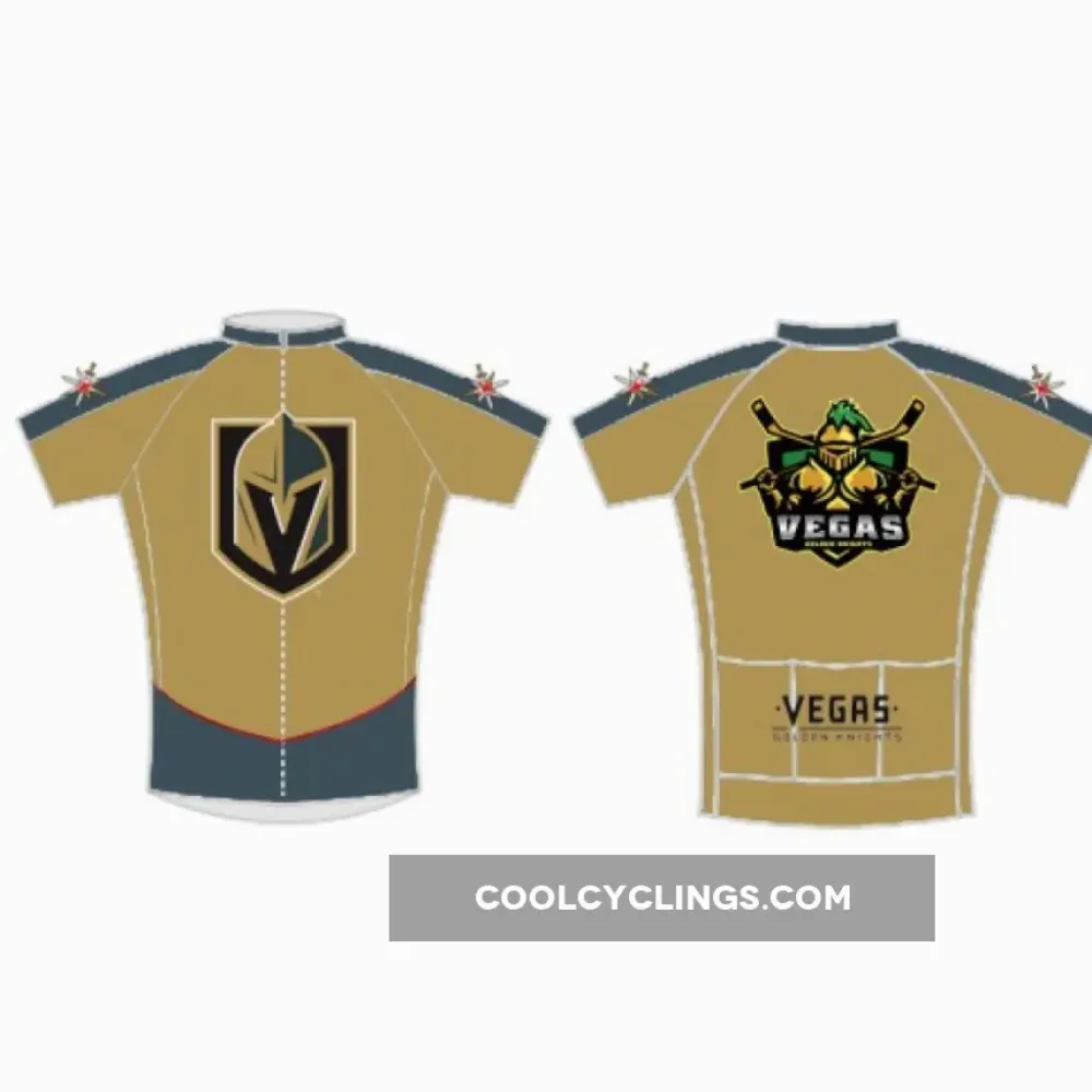 Vegas Golden Knights Triple Jersey Cycling Equipment Gold/Blue/White