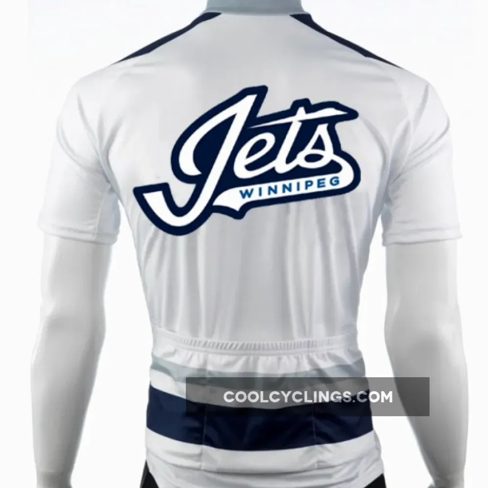 Winnipeg Jets Cycling Jersey White/Navy/Gray
