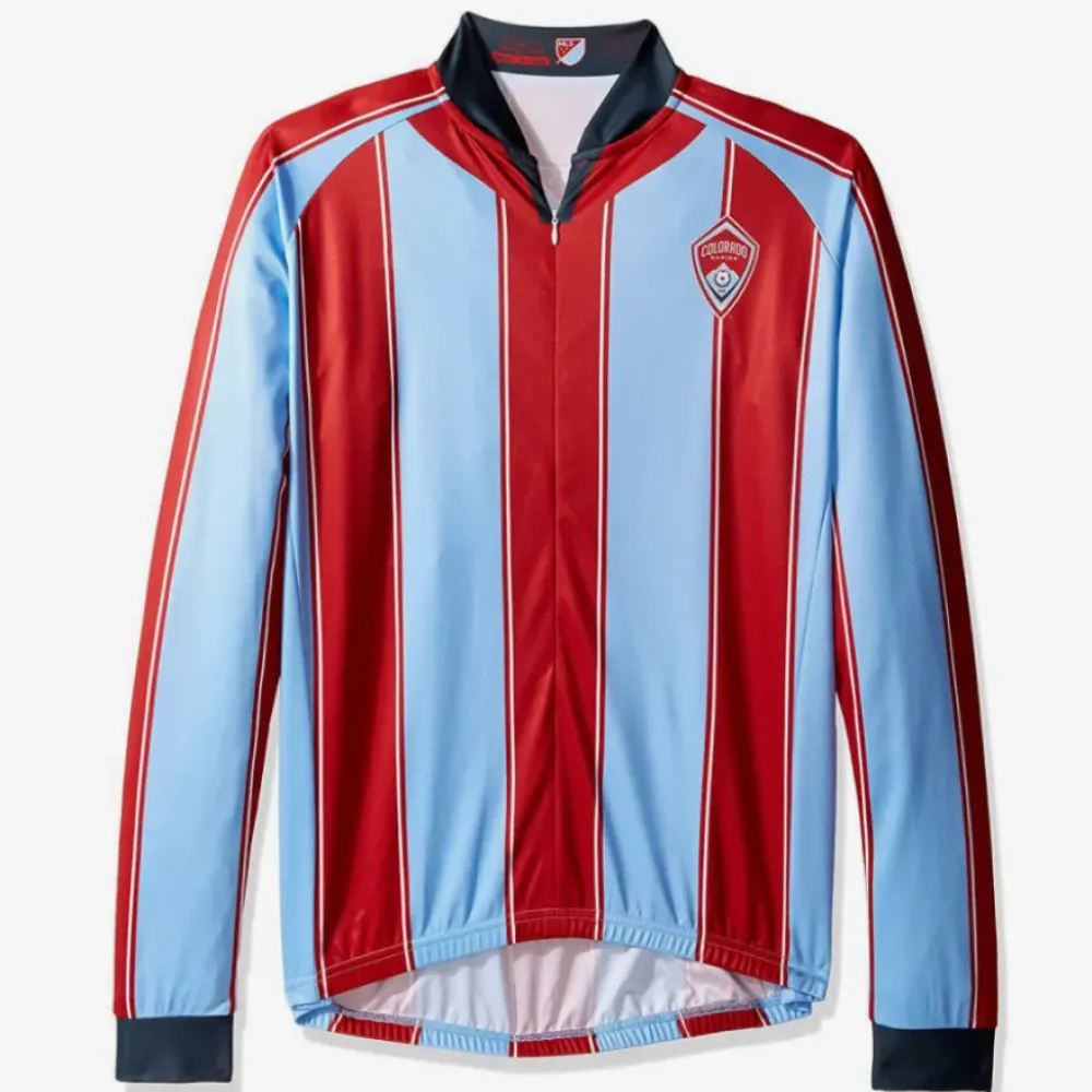 Colorado Rapids Long Sleeve Cycling Jersey/Red/Light Blue