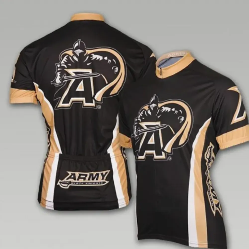 Army West Point Cycling Jersey - Sporty & Durable/Black/Gold