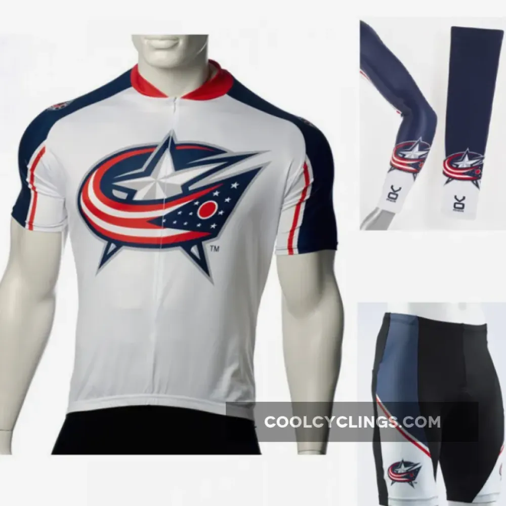 Columbus Blue Jackets Cycling Jersey Bib Shorts Arm Warmers