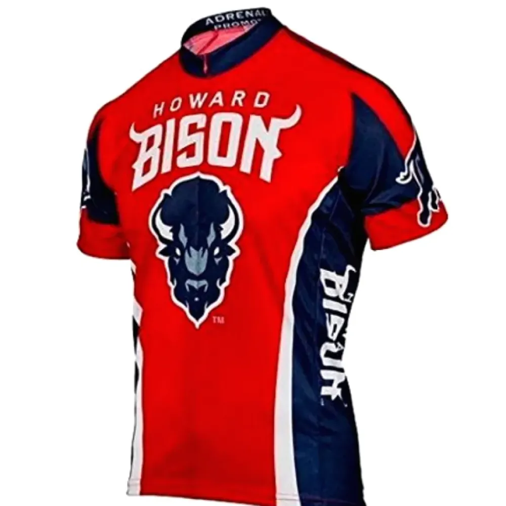 Howard Bison Short Sleeve Cycling Jersey/Red/Black