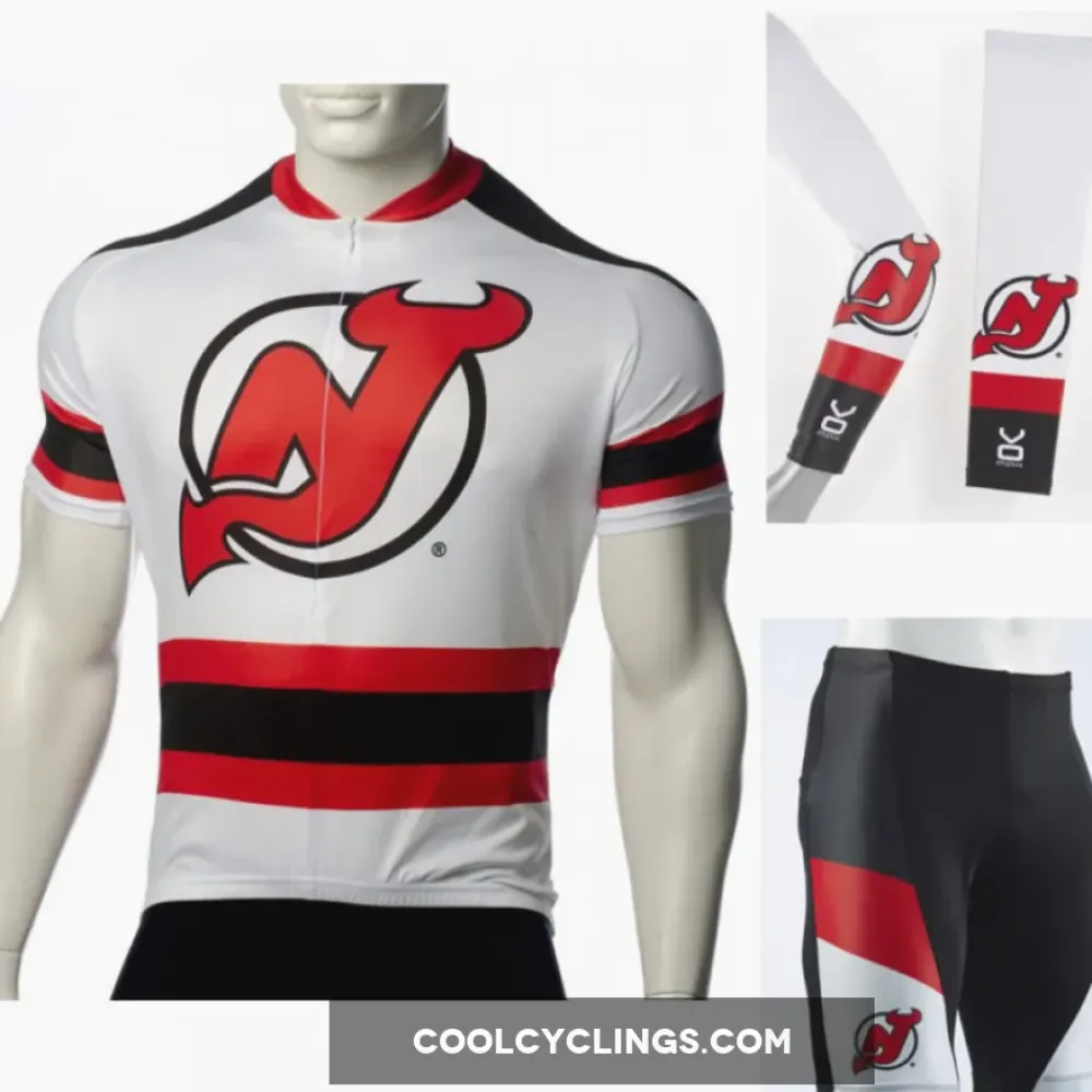 New Jersey Devils Cycling Jerseys Bib Shorts Arm Warmers