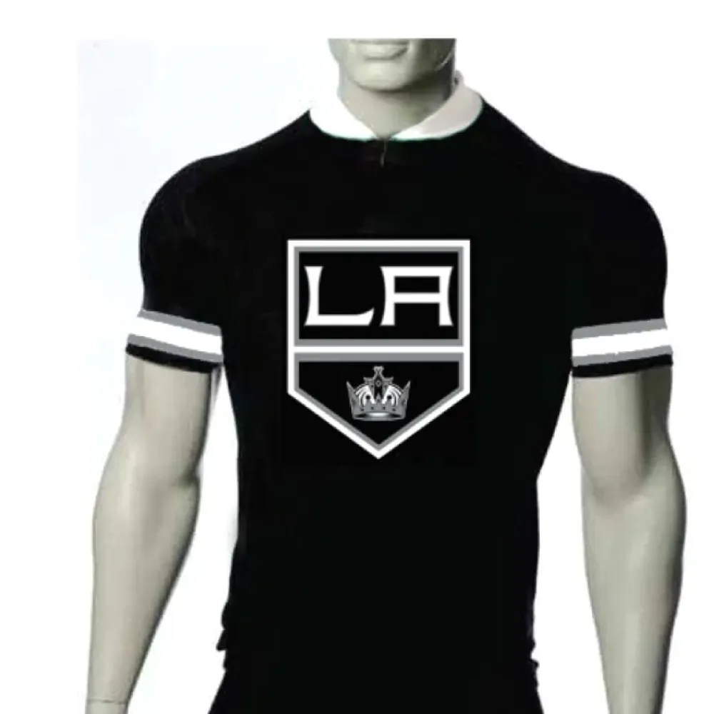 Los Angeles Kings Cycling Jersey with Crown Emblem/Black